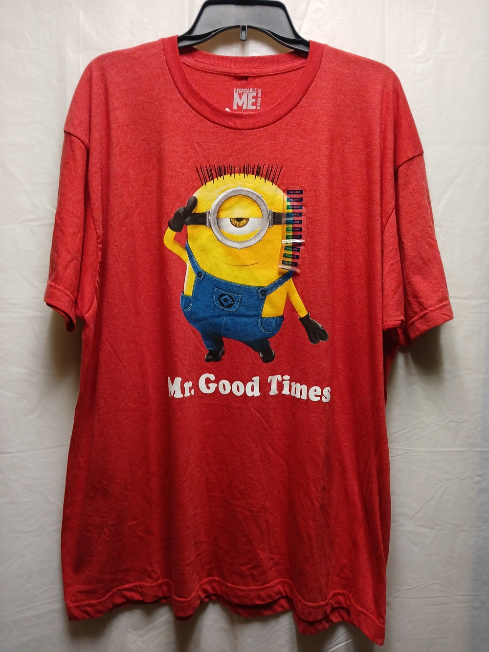 Universal Red Heather Despicable Me 'Mr. Good Times' Minion Graphic Tee